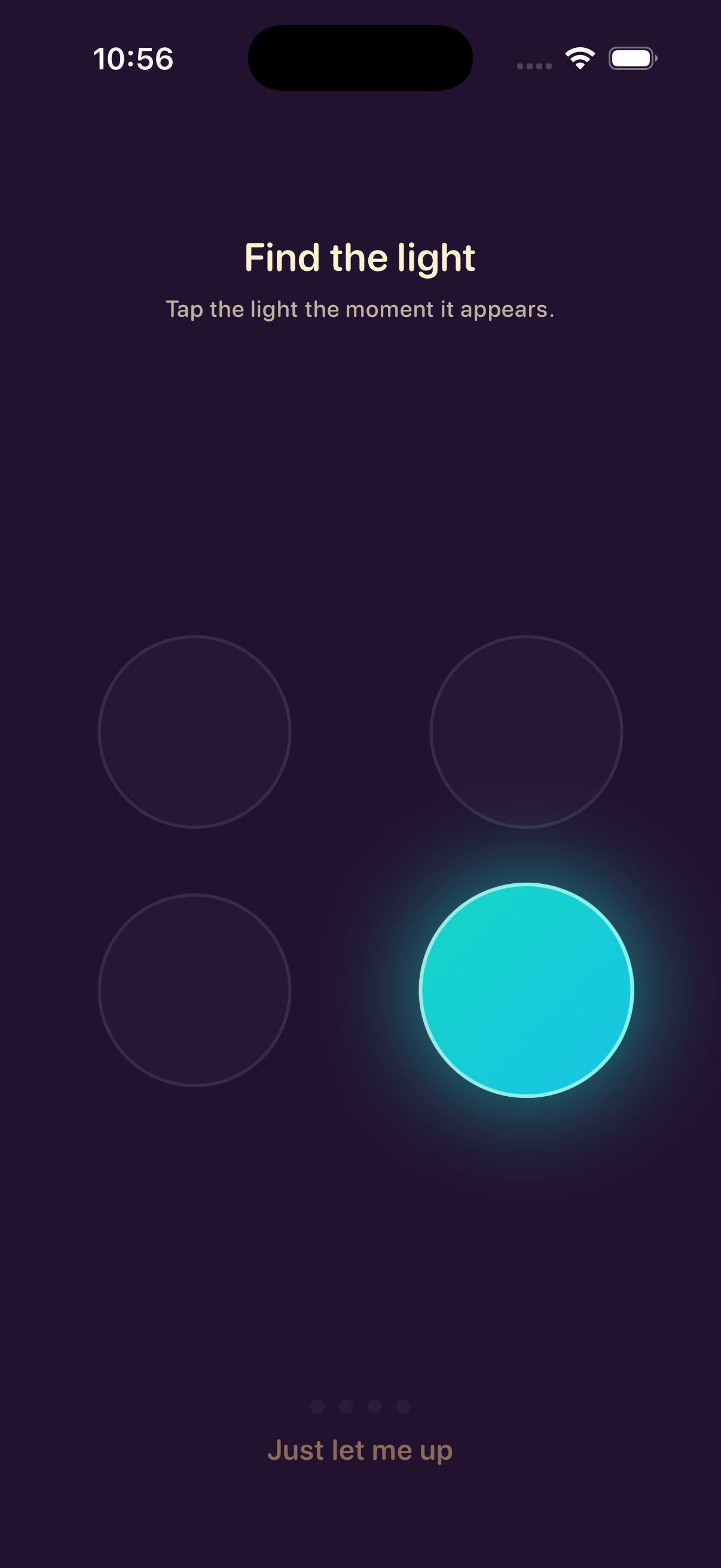 The tap-the-light reaction check — prove you’re actually awake